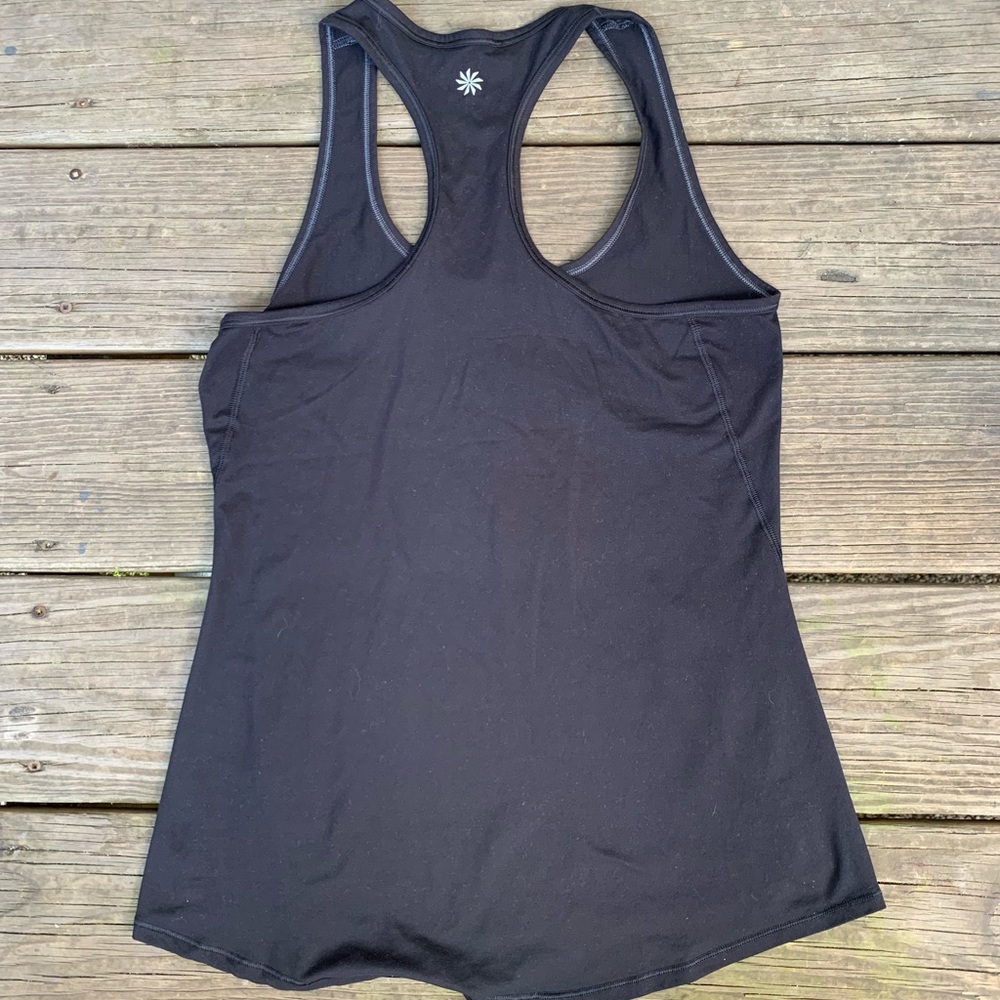 Athleta Black Racerback Tank size XS 🖤💛🖤 - Picture 5 of 7